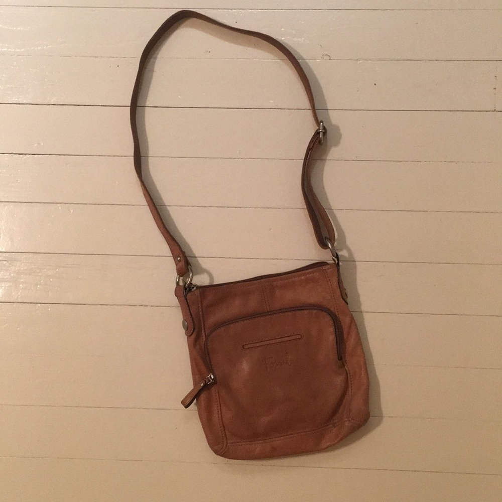 Fossil leather crossbody purse